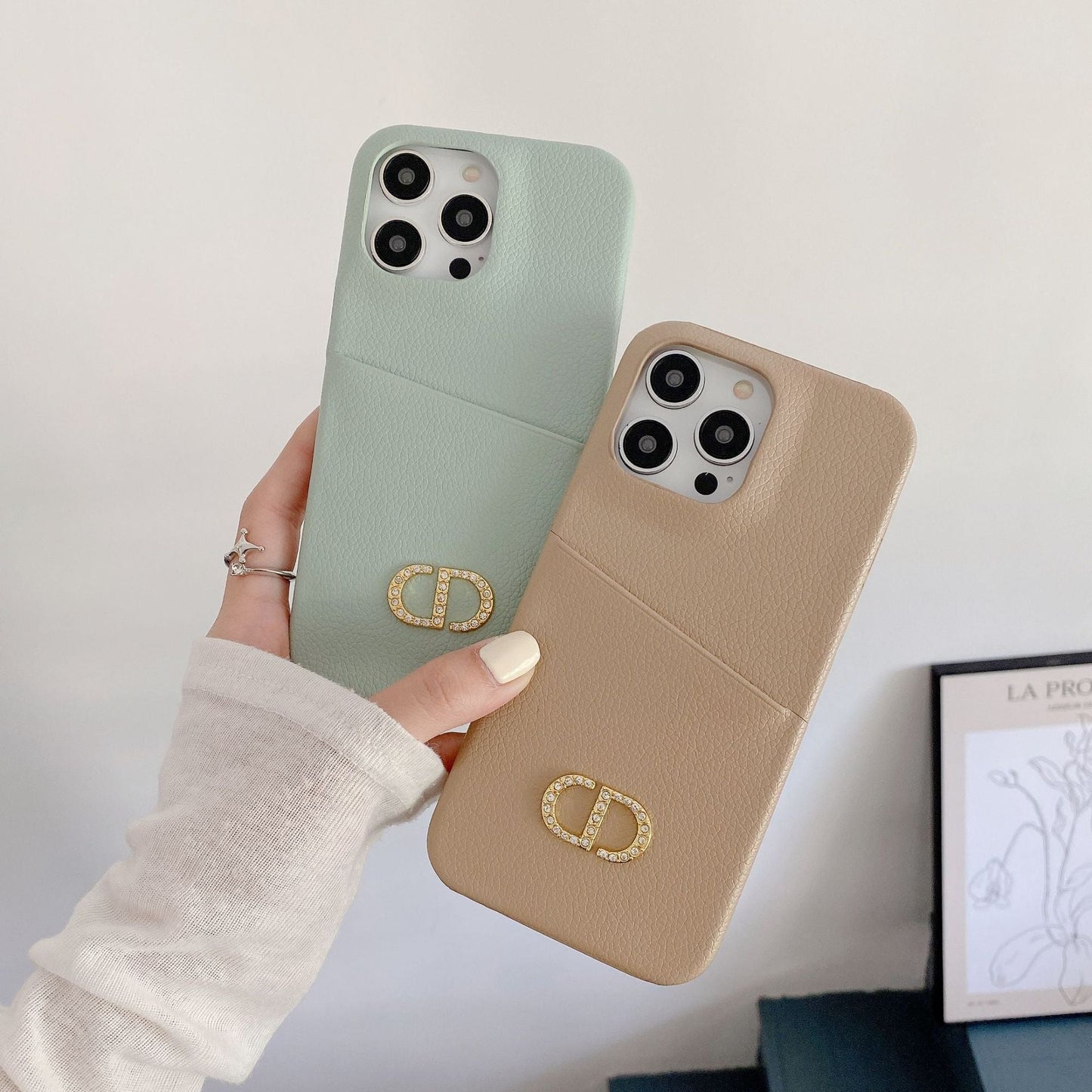 Designer Dior Leather iPhone Case Multi Colors