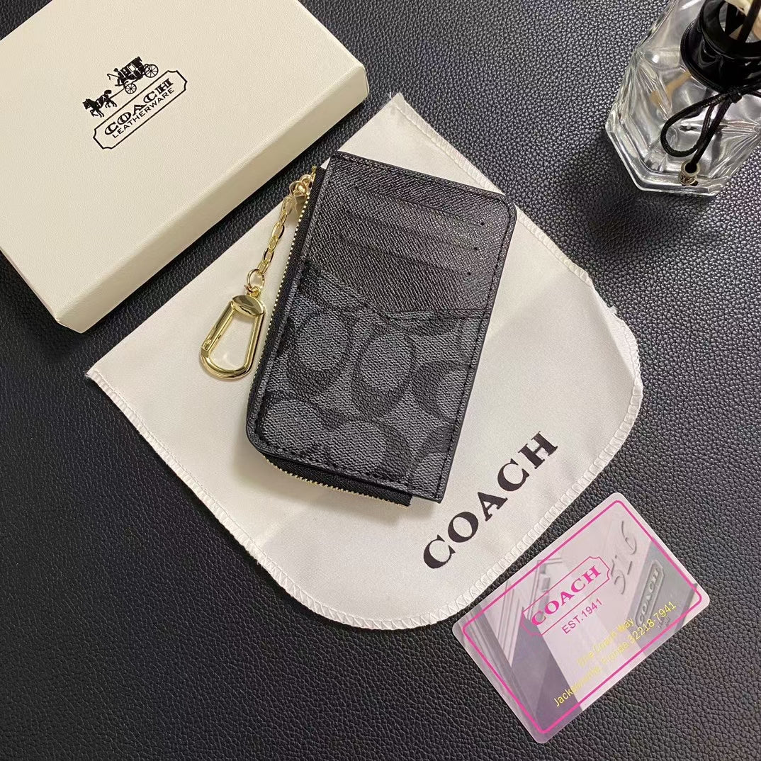 Coach Wallet ID Card Holder Zipper Cover