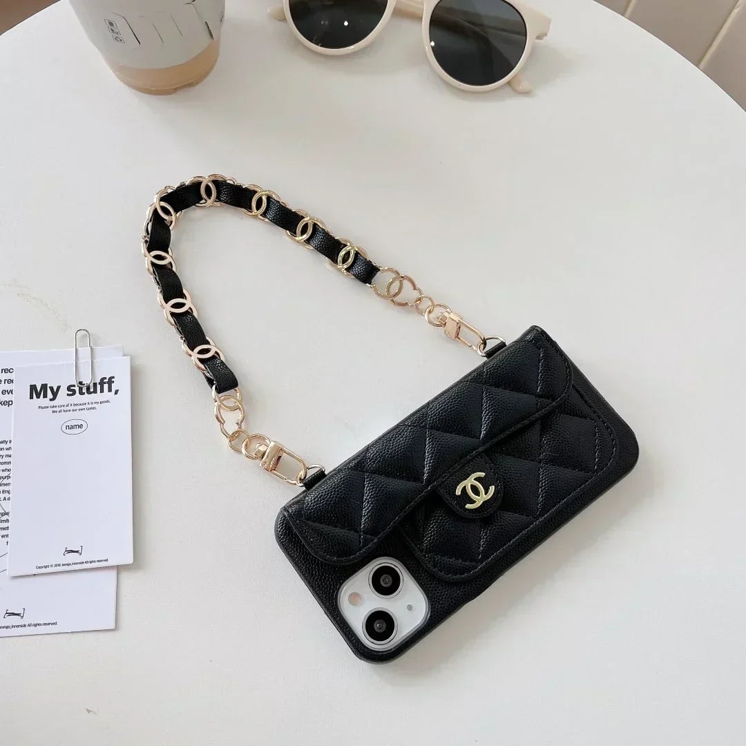 Luxury Chanel Phone Case With Hand Strap