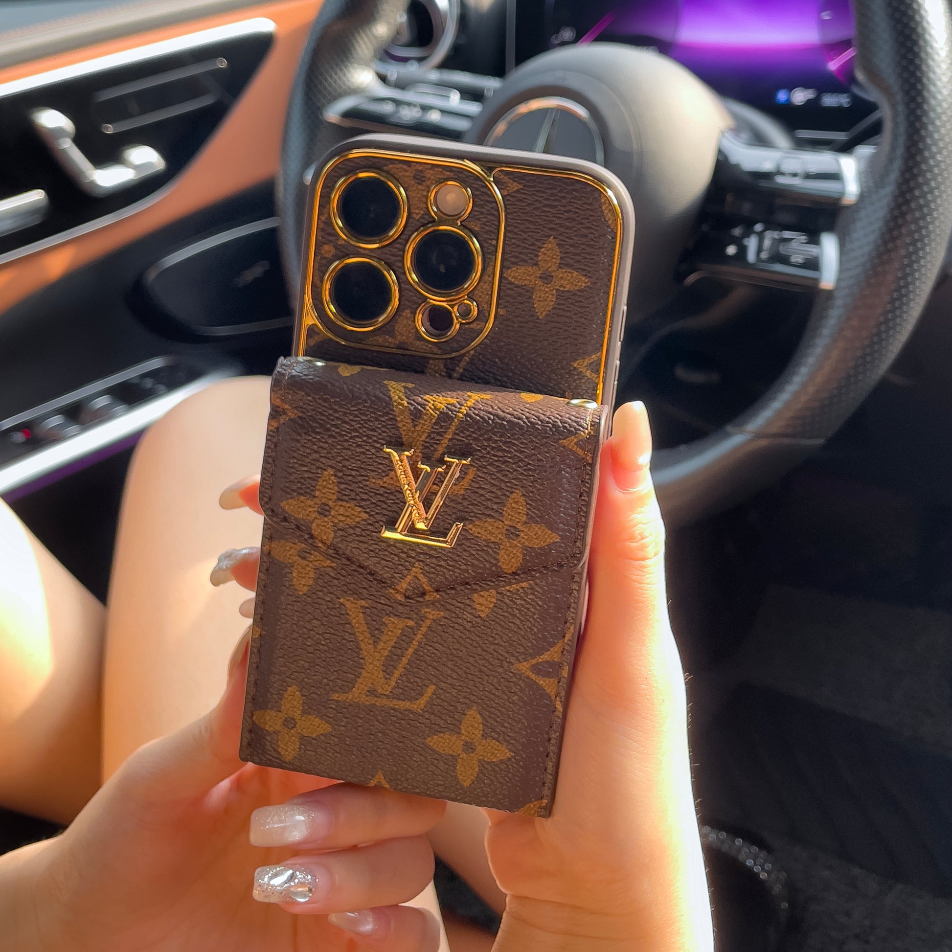Louis Vuitton IPhone Case With ID Card Holder And Strap