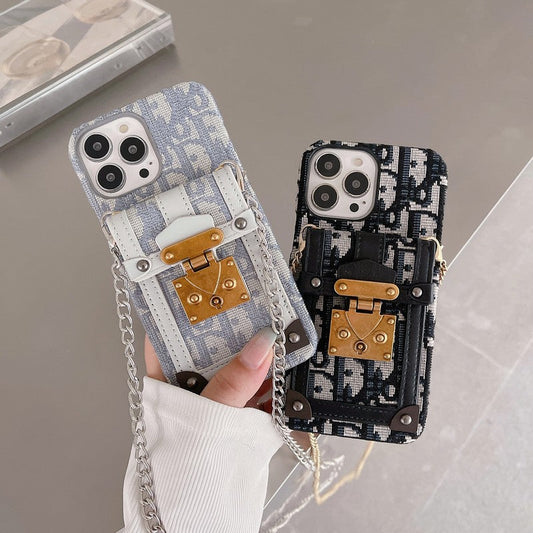 Designer Dior Card Bag Fabric iPhone Case