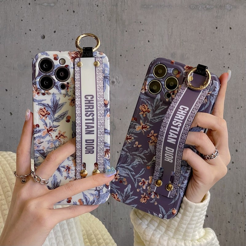Designer Dior Purple & White iPhone Case