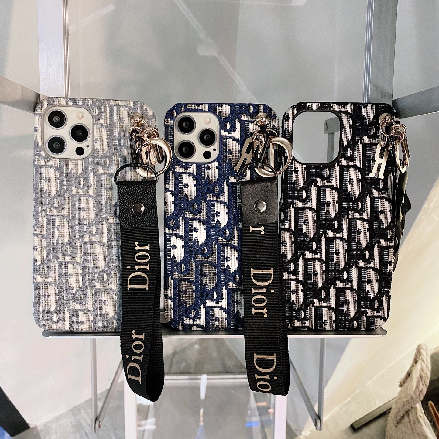 Designer Lady Dior Phone Case With Strap
