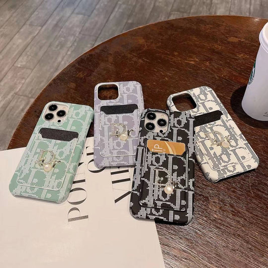 Fashion Dior IPhone Case With Card Holder