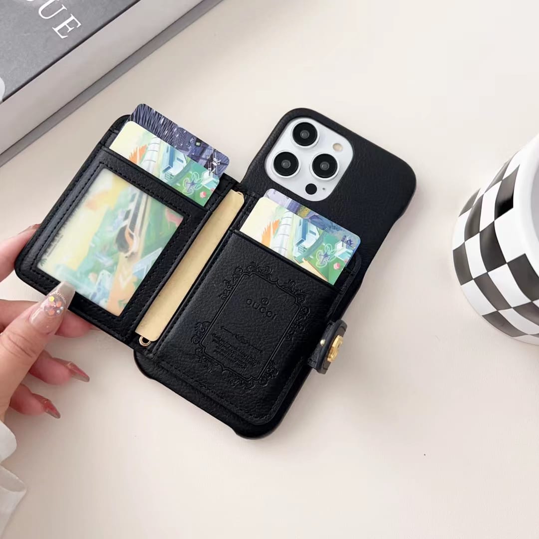 Shockproof Gucci Phone Case With a Strap Card On Back – Luxury Designer Phone Case