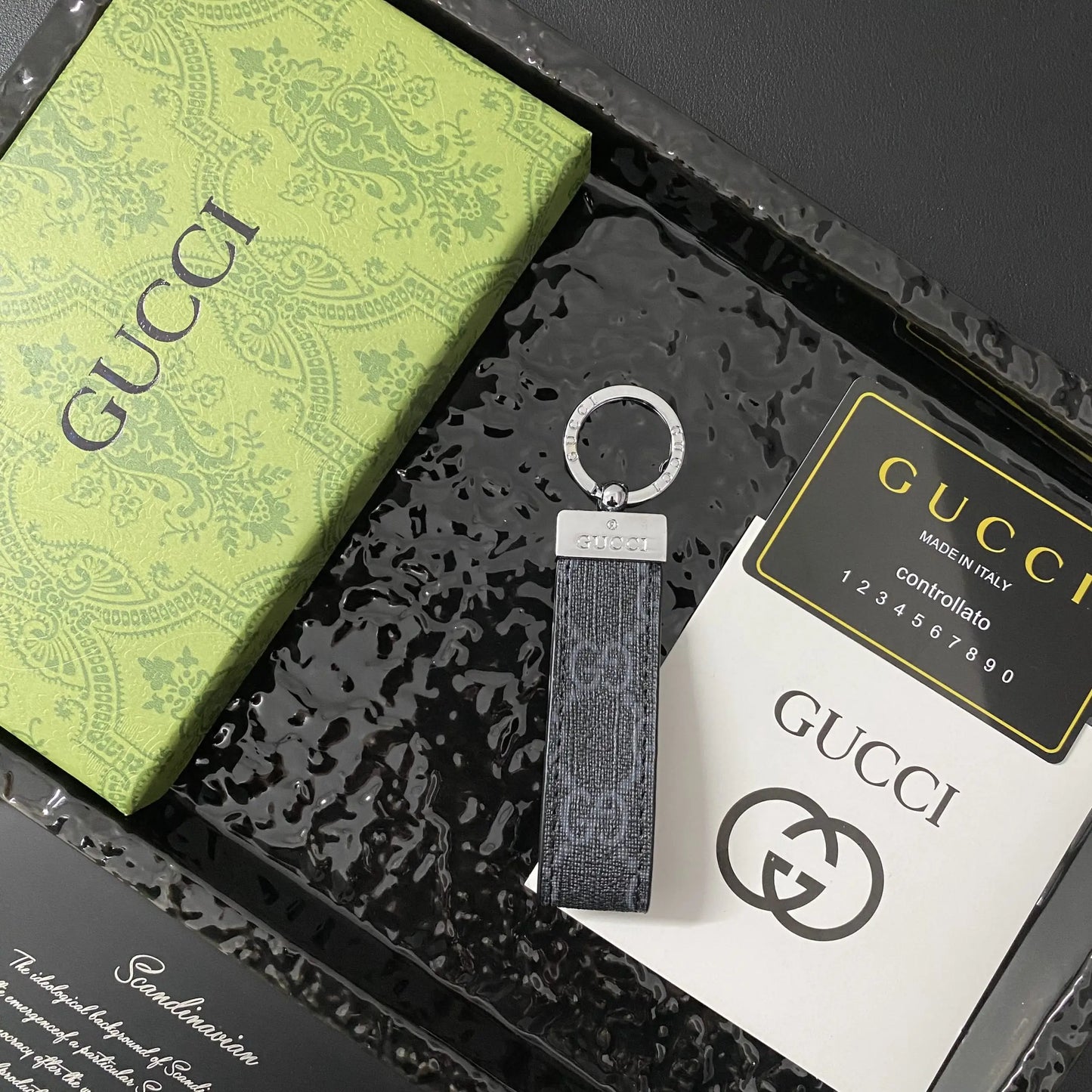 Leather Gucci Key Holder Bag Charm