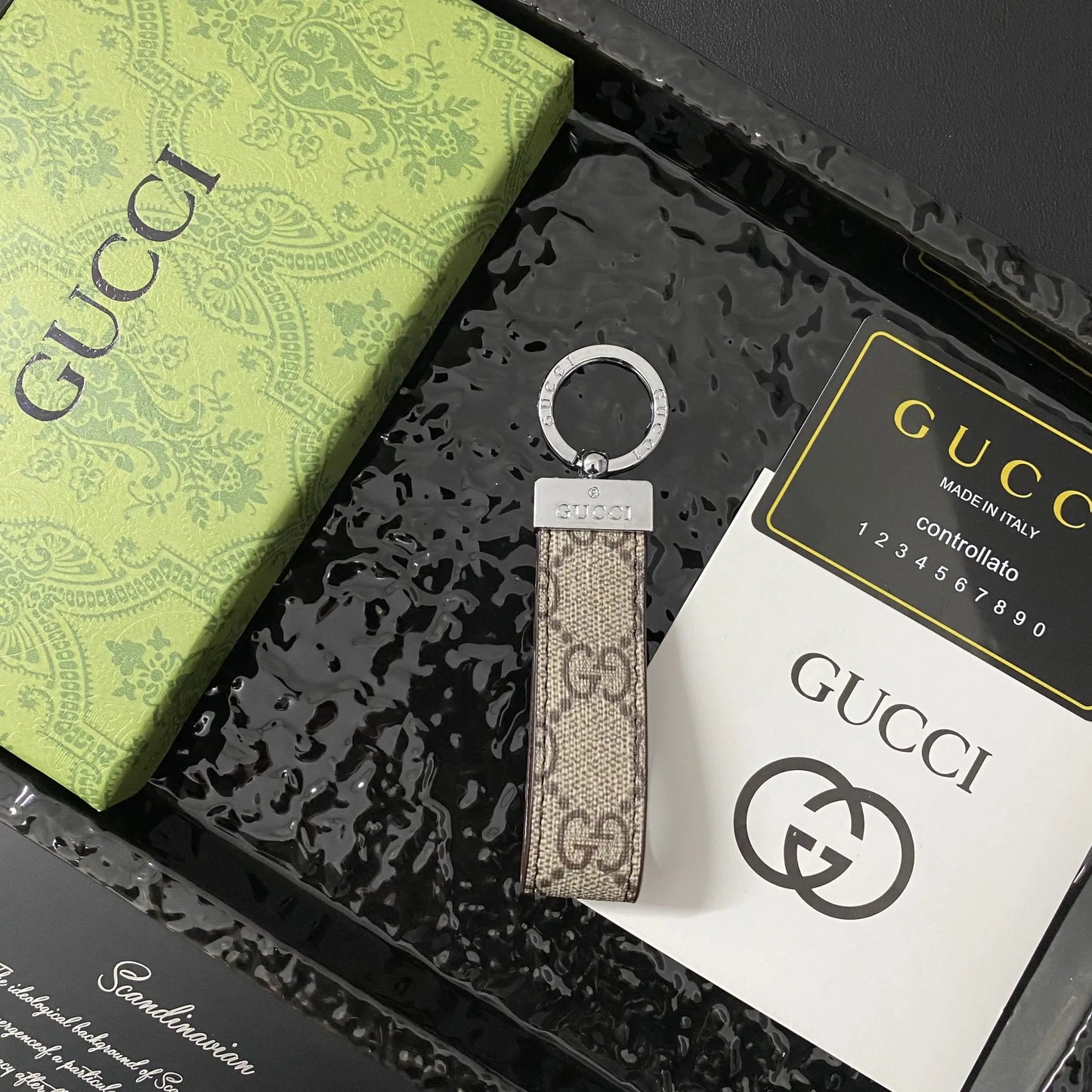 Leather Gucci Key Holder Bag Charm