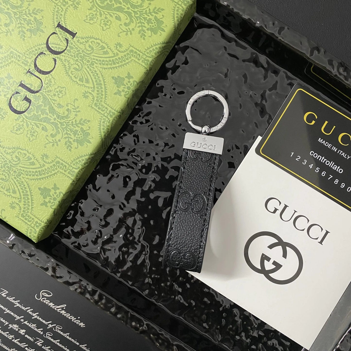 Leather Gucci Key Holder Bag Charm