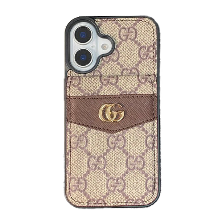 Luxury Gucci & LV Case with Card Holder