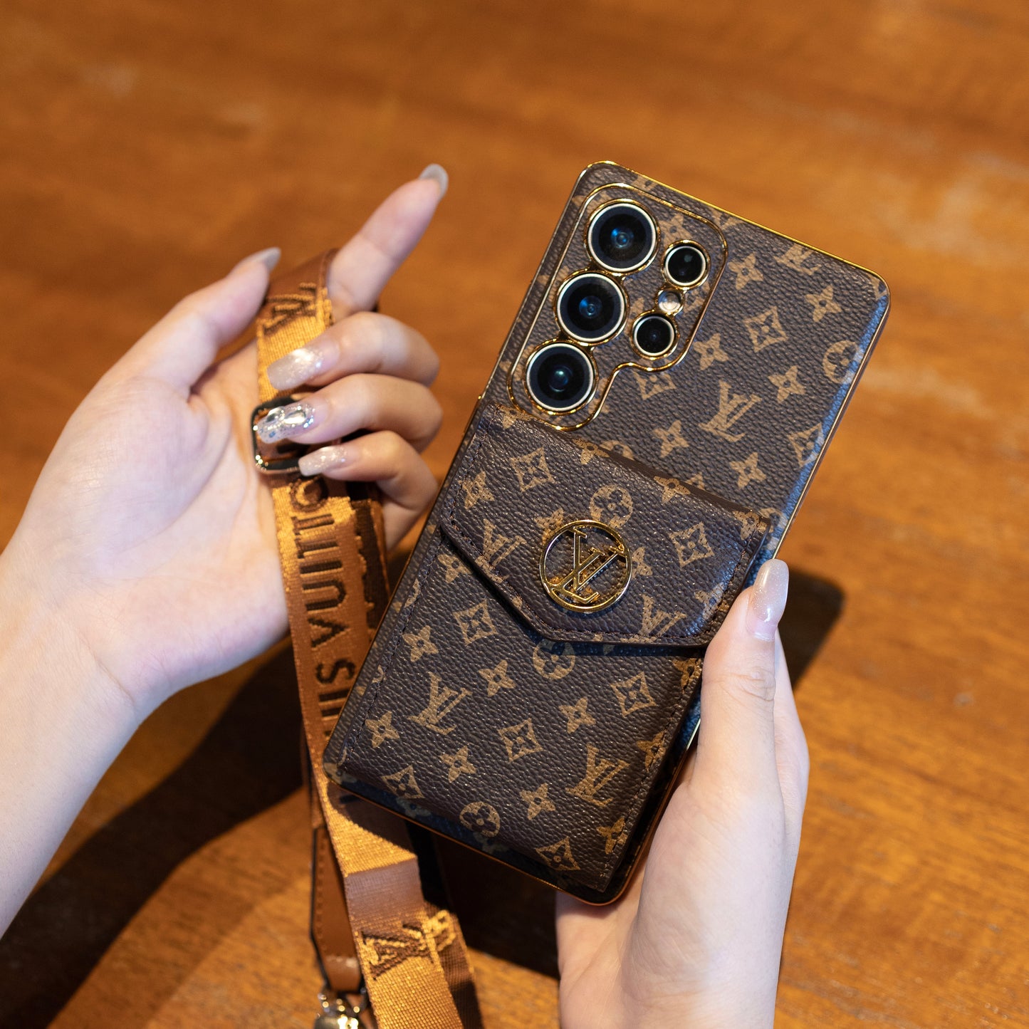 Designer Advanced Leather Samsung Phone Case with Wallet and Strap.02 Inspired