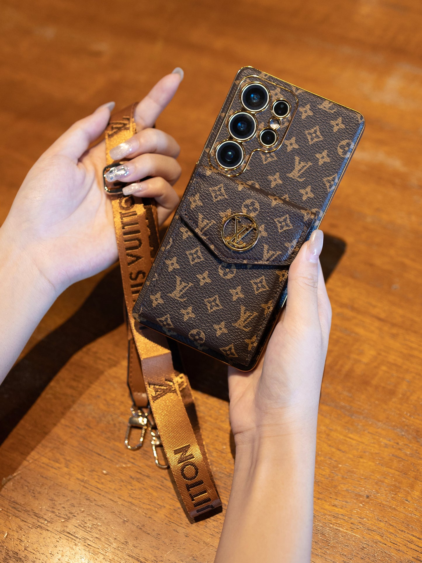 Designer Advanced Leather Samsung Phone Case with Wallet and Strap.02 Inspired