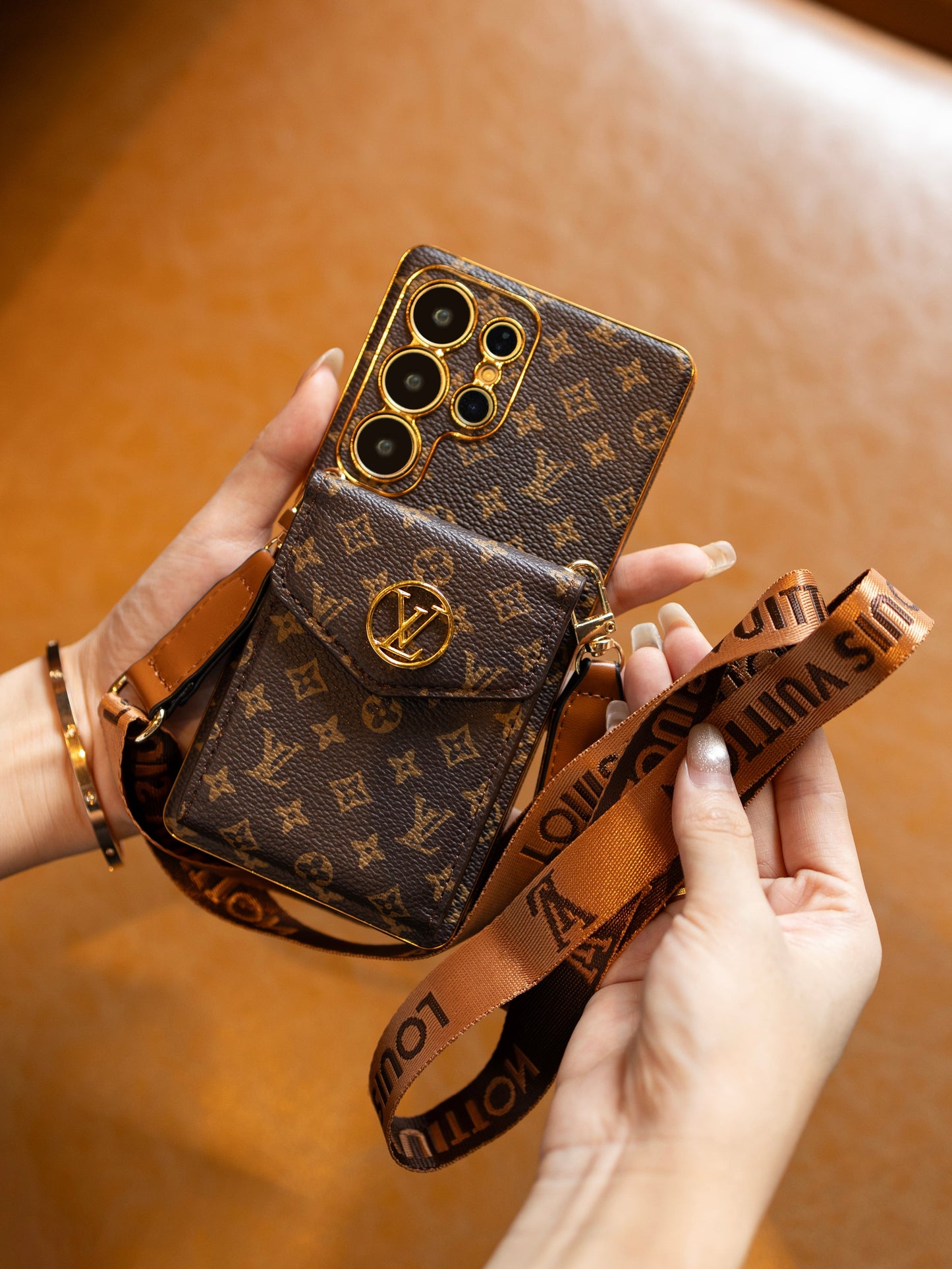 Designer Advanced Leather Samsung Phone Case with Wallet and Strap.02 Inspired