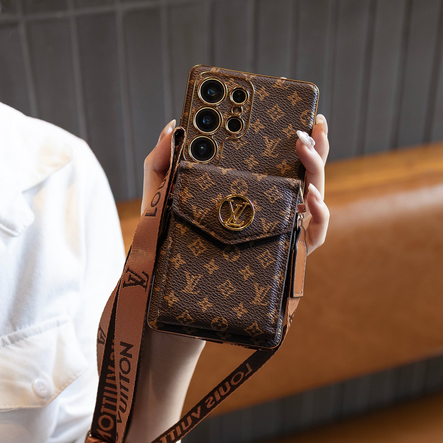 Designer Advanced Leather Samsung Phone Case with Wallet and Strap.02 Inspired