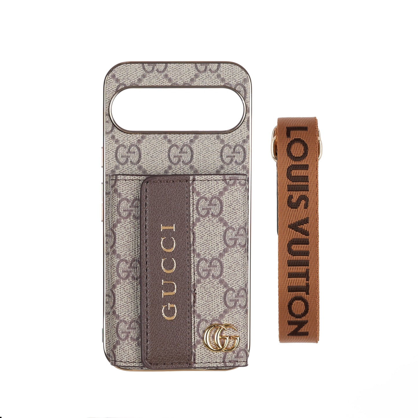Designer Louis Vuitton Google Pixel phone case With Crossbory Strap