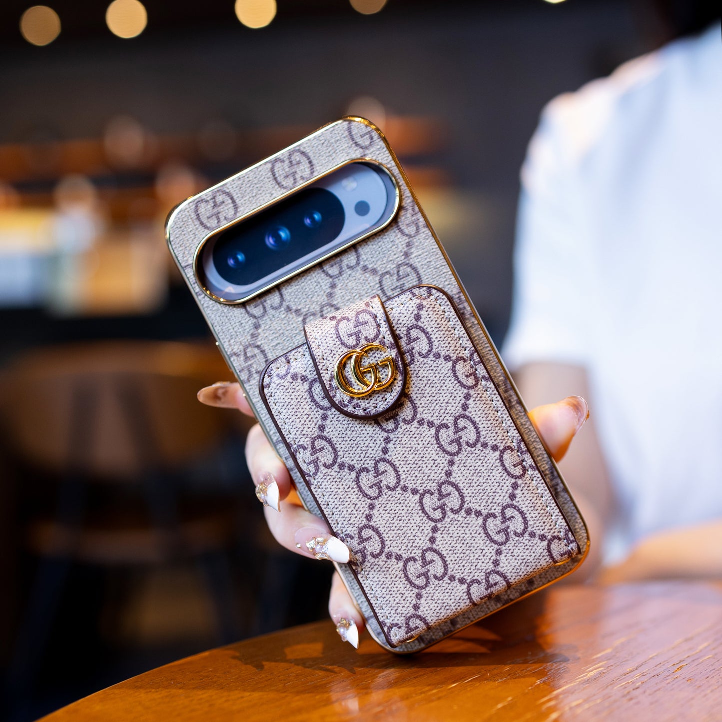 Luxury Gucci Google Pixel phone case With Strap