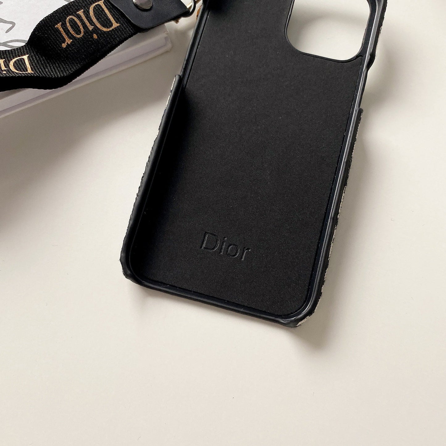 Designer Lady Dior Phone Case With Strap