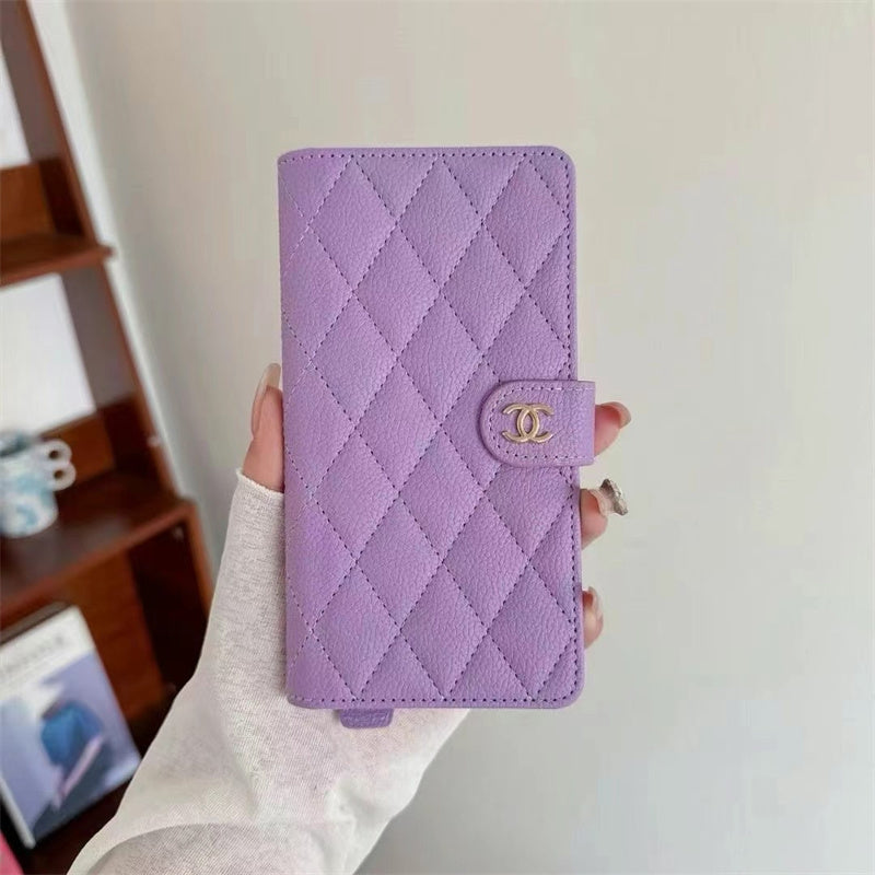 Premium Chanel Leather Wallet Leather Crossbody Bag Apple iPhone Case