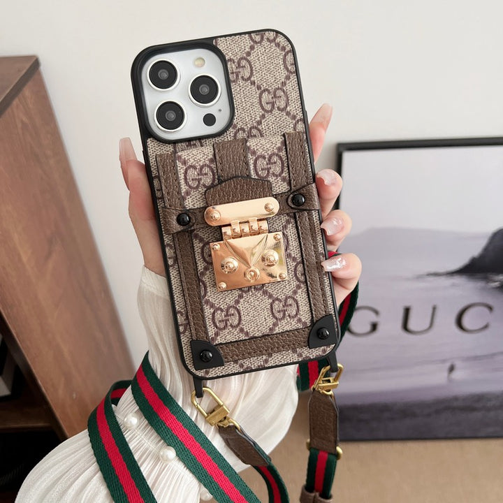 Luxury GUCCI  IPHONE CASE WITH STRAP