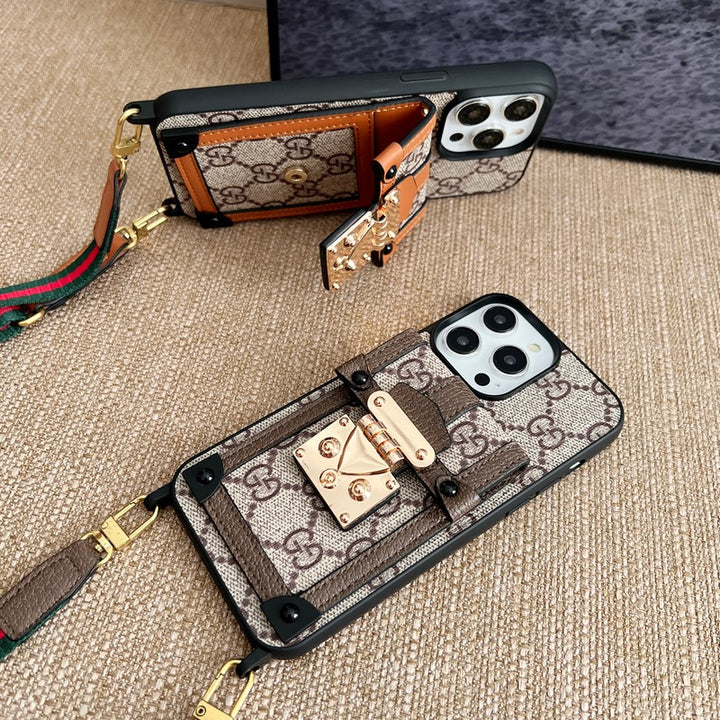 Luxury GUCCI  IPHONE CASE WITH STRAP