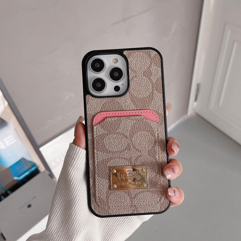 Luxury Coach Leather iPhone Case Inspired