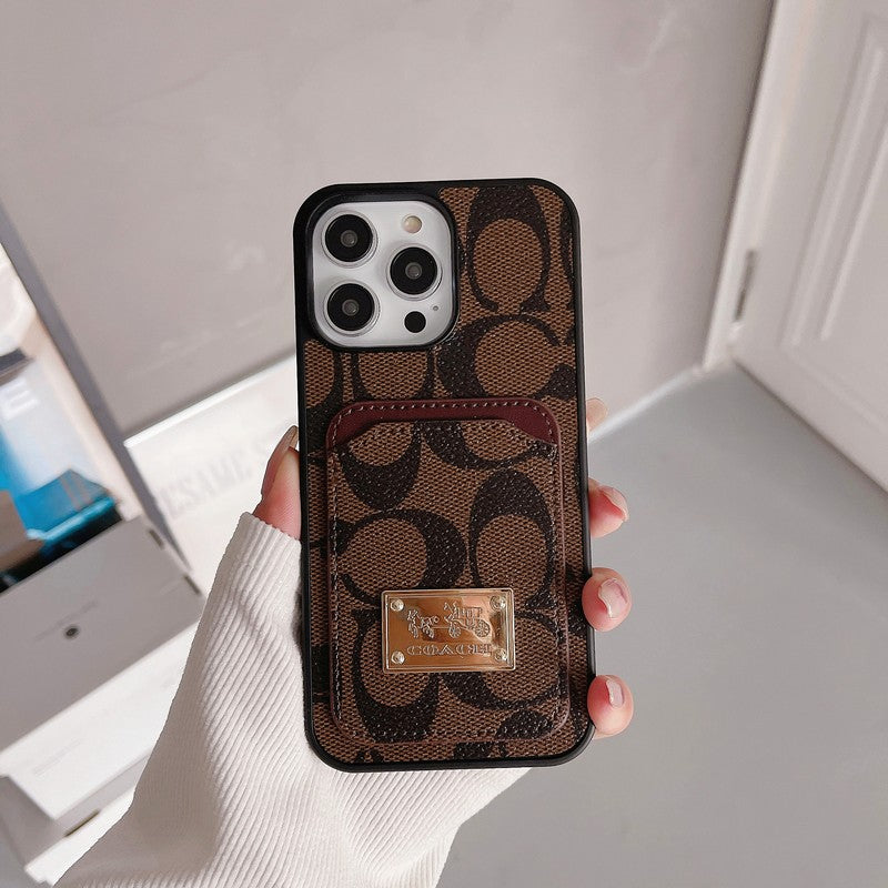 Luxury Coach Leather iPhone Case Inspired