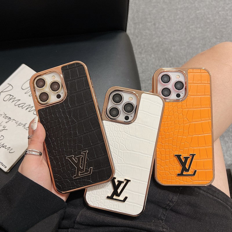 Premium LV Crocodile Pattern Color iPhone Case