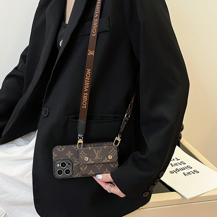 Inspired Louis Vuitton IPhone Case With Strap