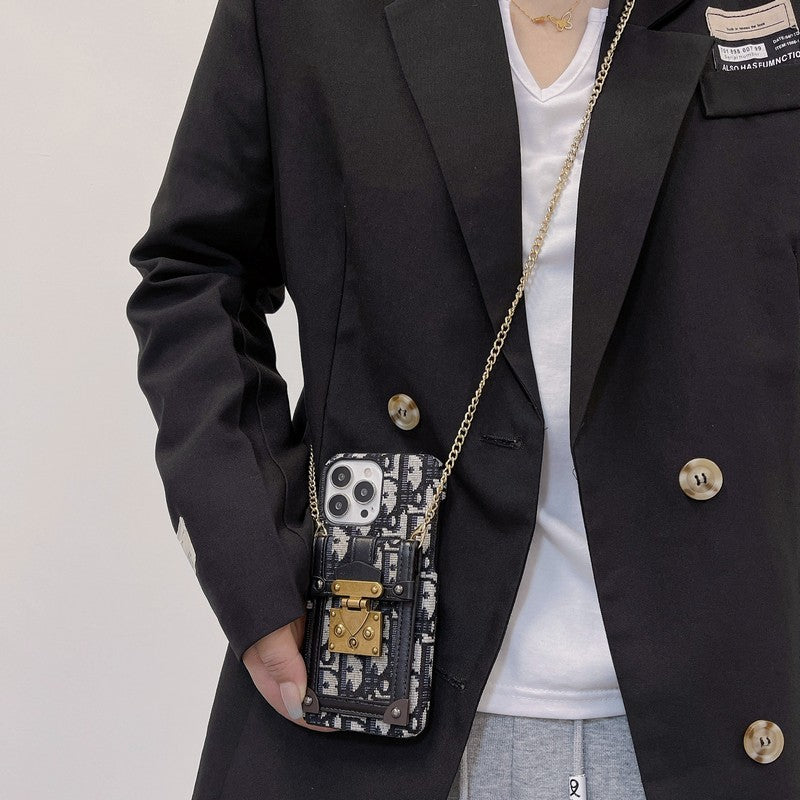 Designer Dior Card Bag Fabric iPhone Case