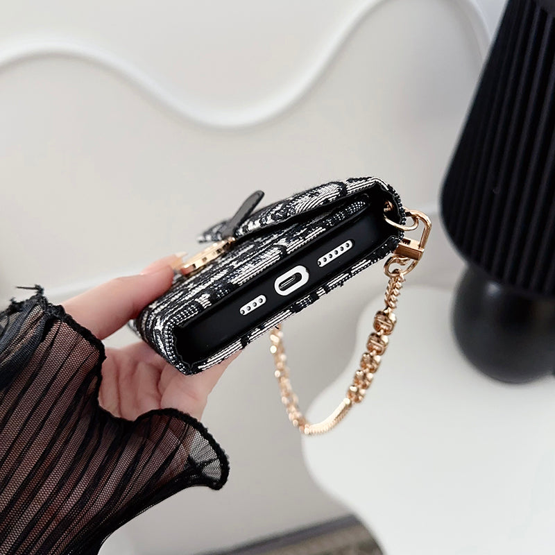 Designer CD Bag Scarves Chain iPhone Case Inspired