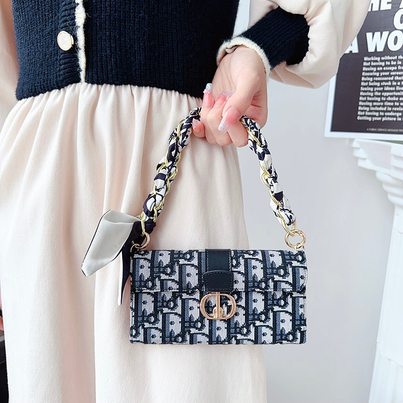 Designer CD Bag Scarves Chain iPhone Case Inspired