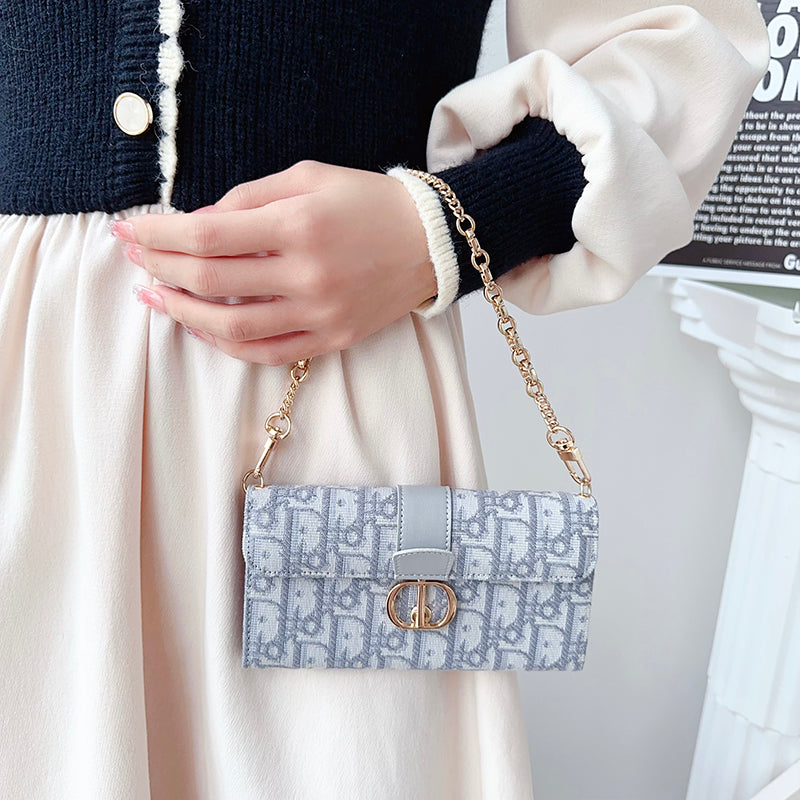 Designer CD Bag Scarves Chain iPhone Case Inspired