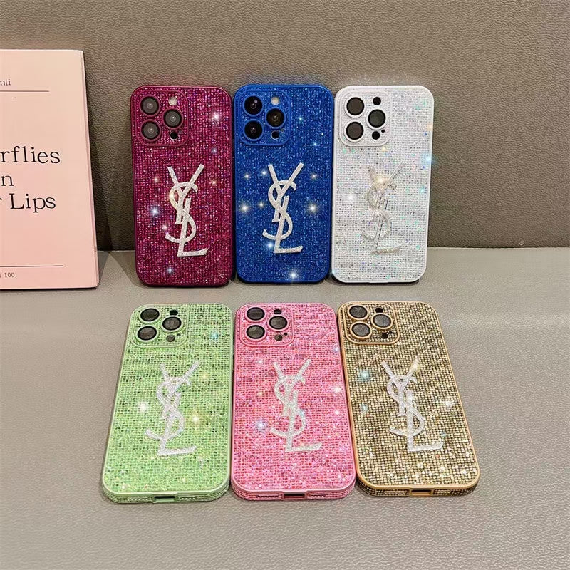 Inspired YSL Diamond IPhone Case