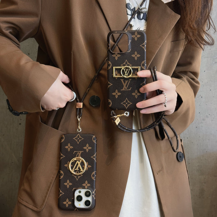 LUXURY LOUIS VUITTON IPHONE CASE WITH STRAP