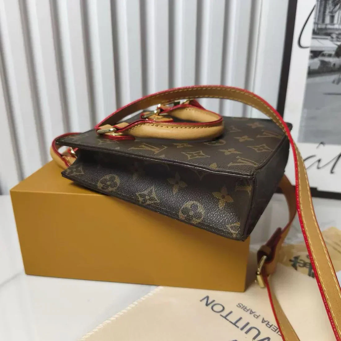 Designer Louis Vuitton Tote Bag With Crossbody Strap Inspired