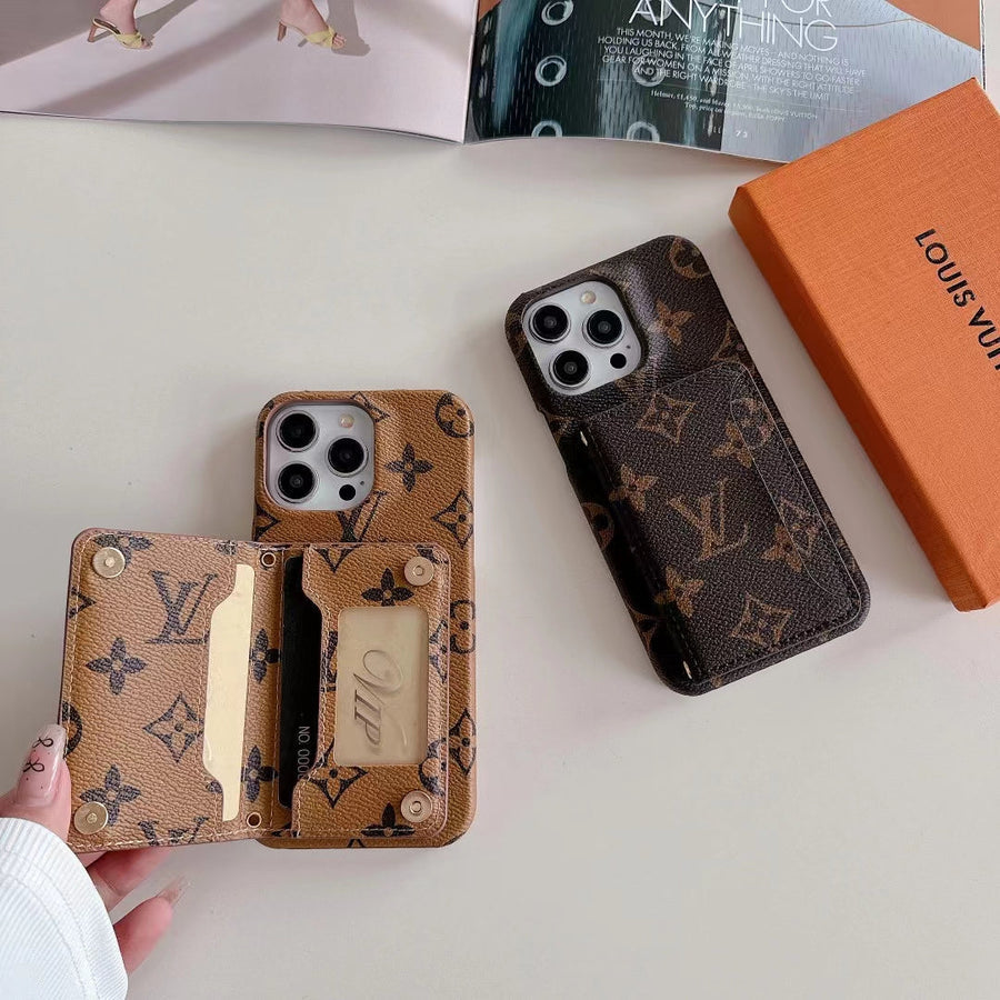 LV Monogram iPhone Case with Card Holder