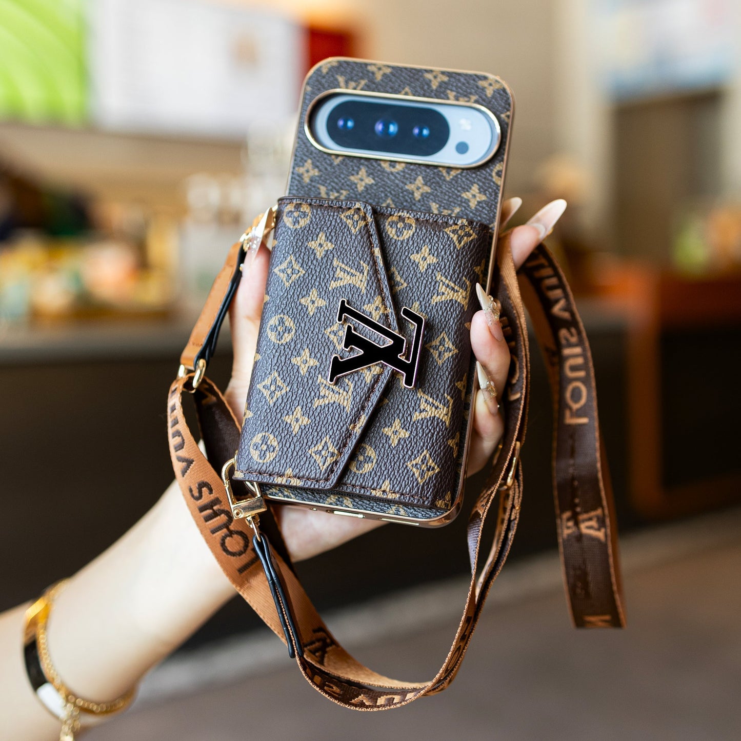 LV lanyard Google Pixel phone case