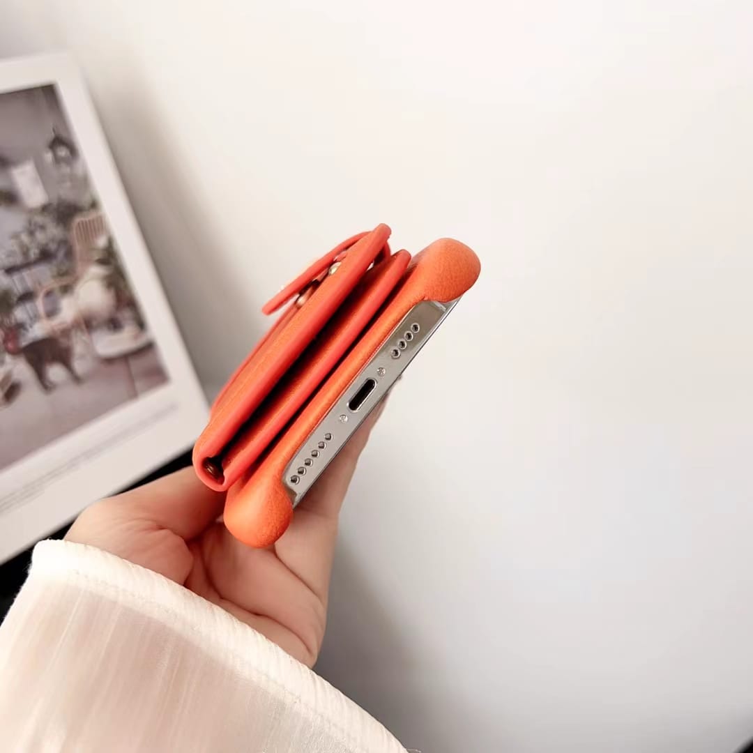 Louis Vuitton Leather Phone Case With Card Holder – Premium Designer Phone Case