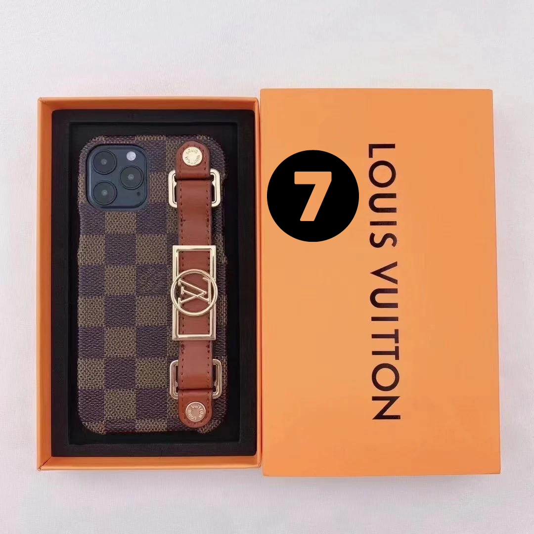 Luxury Designer Louis Vuitton Phone Case With Hand Strap LV – MagSafe Premium Phone Case