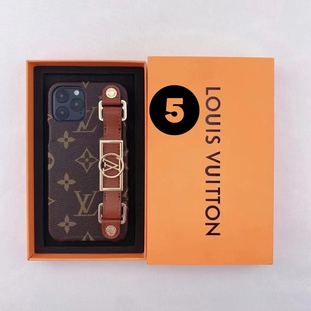 Luxury Designer Louis Vuitton Phone Case With Hand Strap LV – MagSafe Premium Phone Case