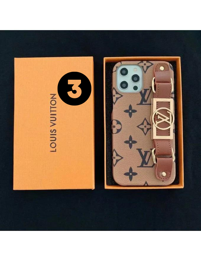 Luxury Designer Louis Vuitton Phone Case With Hand Strap LV – MagSafe Premium Phone Case