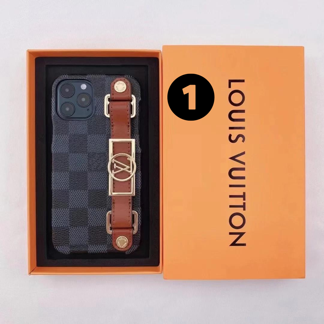Luxury Designer Louis Vuitton Phone Case With Hand Strap LV – MagSafe Premium Phone Case