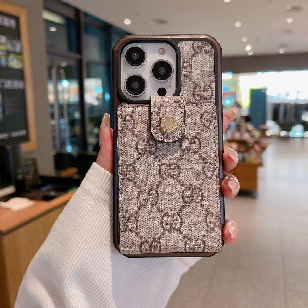LV IPHONE CASE WITH CARD HOLDER