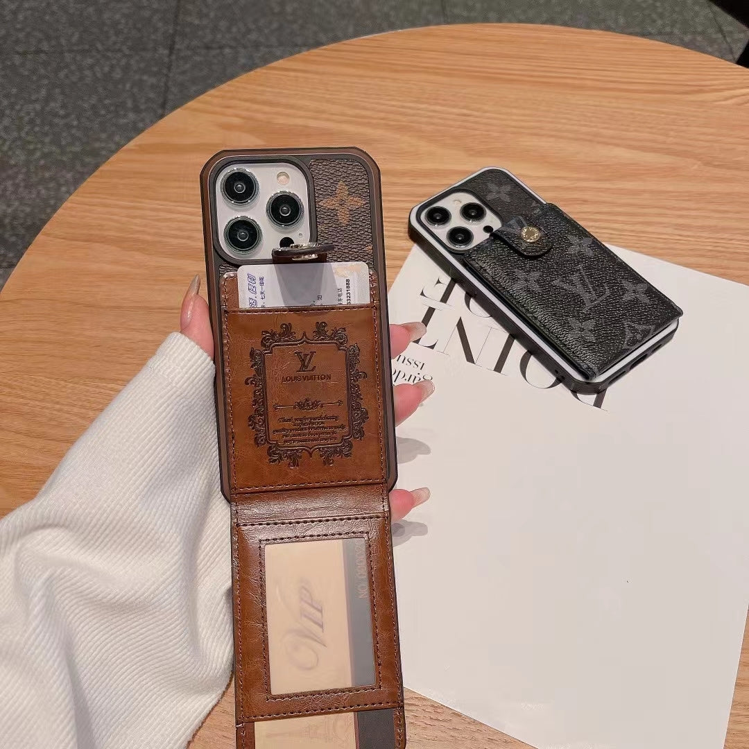 LV IPHONE CASE WITH CARD HOLDER