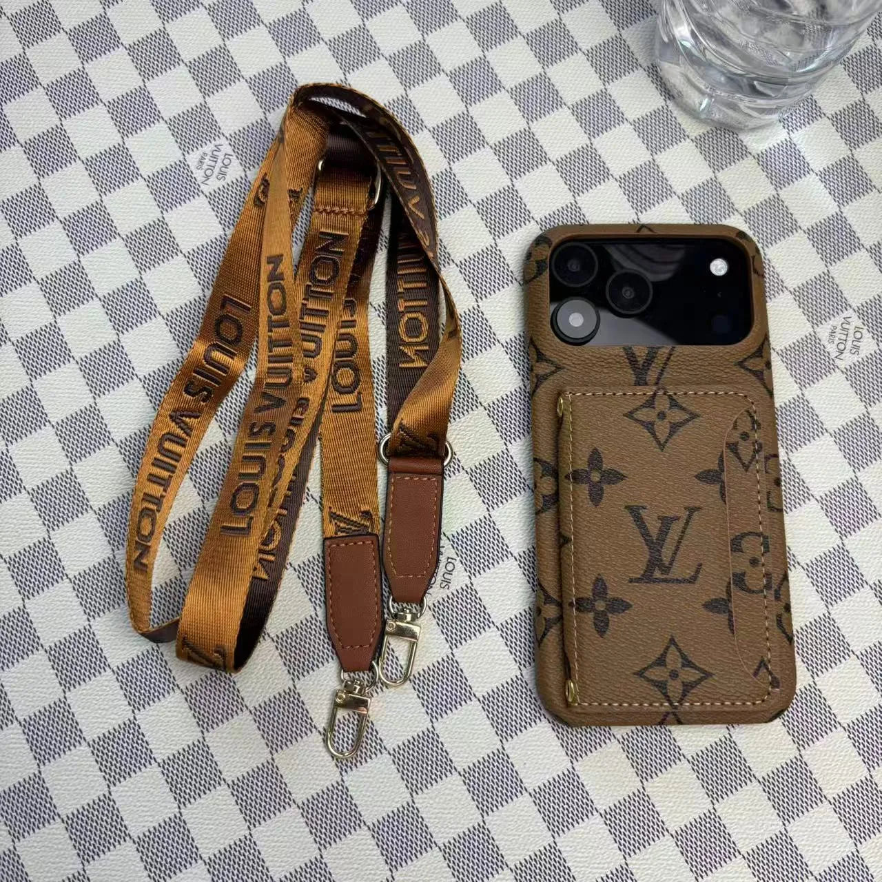 Slim Clear Louis Vuitton IPhone 17 Case With Card Holder – Premium Designer Phone Case