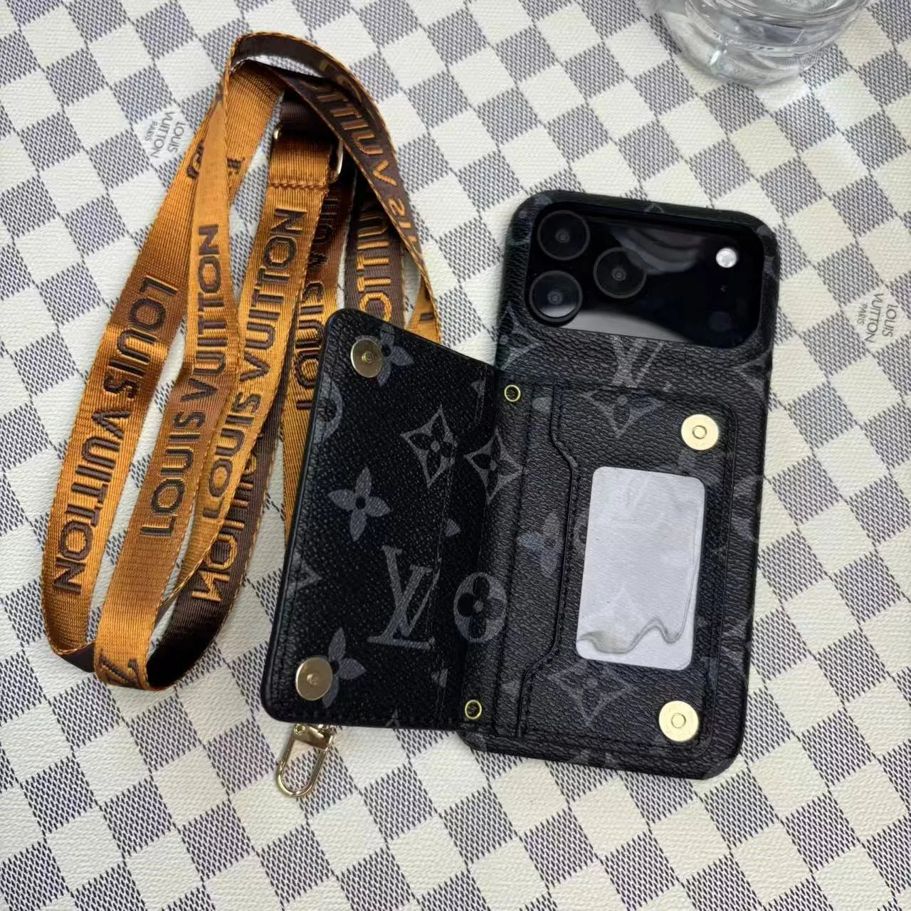 Slim Clear Louis Vuitton IPhone 17 Case With Card Holder – Premium Designer Phone Case