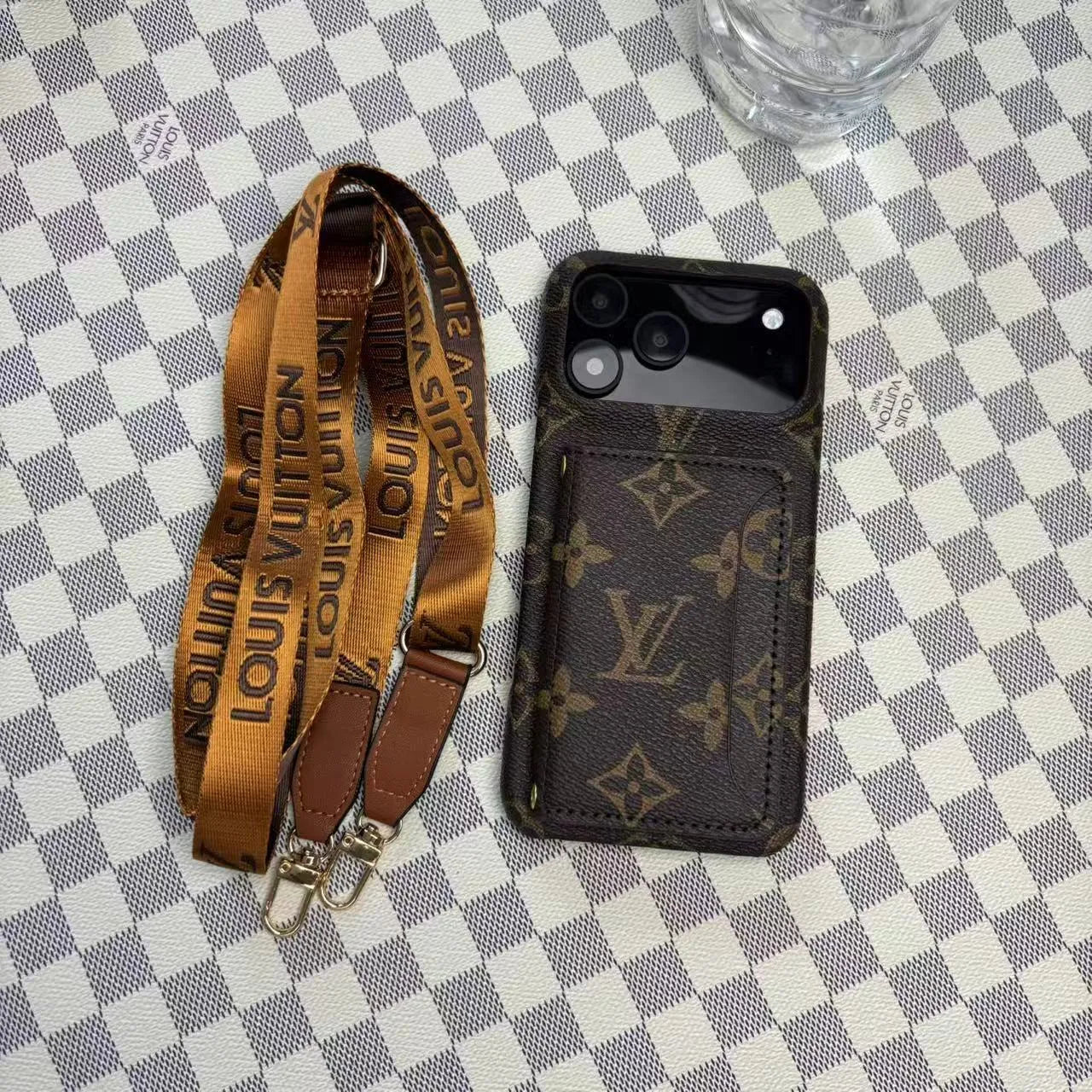 Slim Clear Louis Vuitton IPhone 17 Case With Card Holder – Premium Designer Phone Case