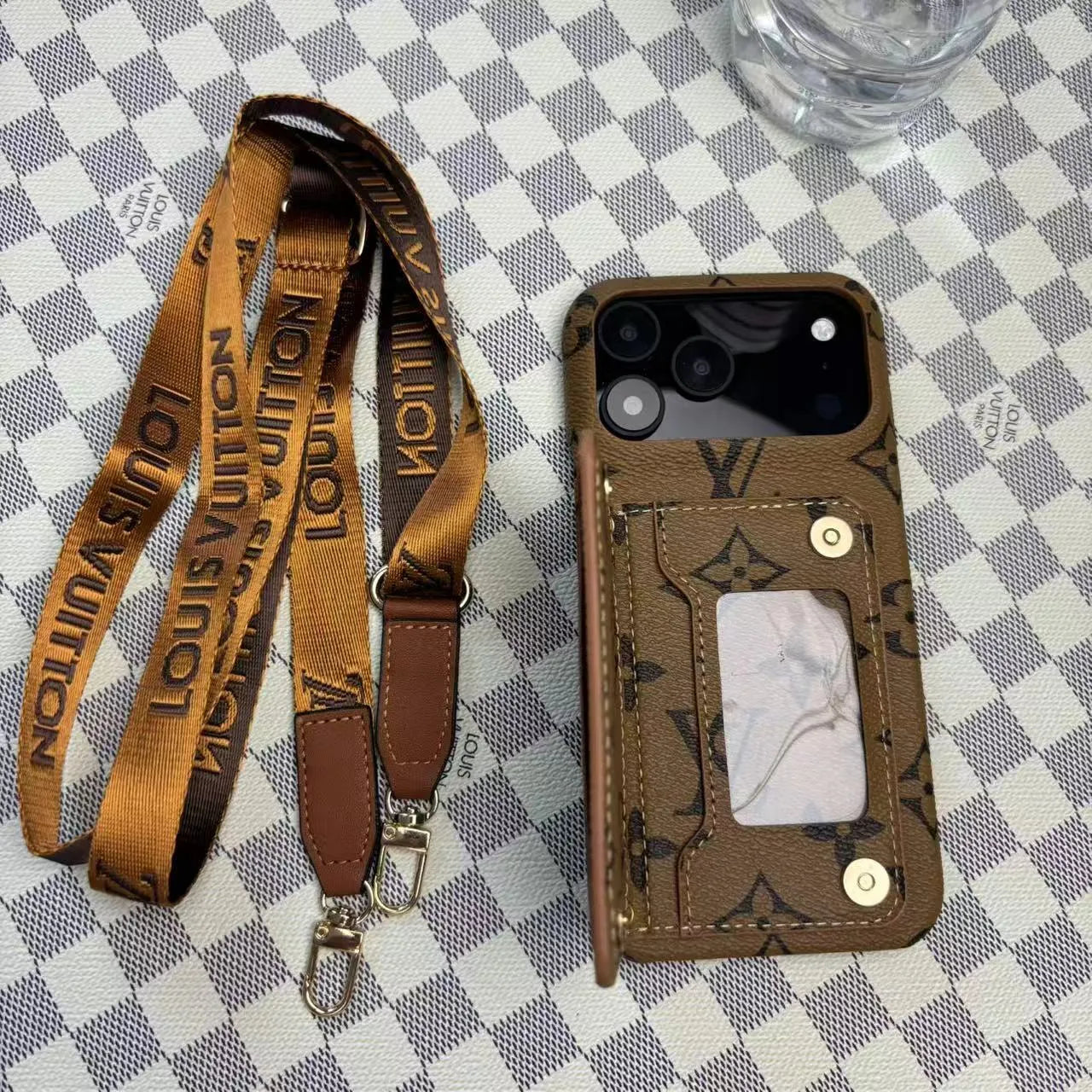 Slim Clear Louis Vuitton IPhone 17 Case With Card Holder – Premium Designer Phone Case