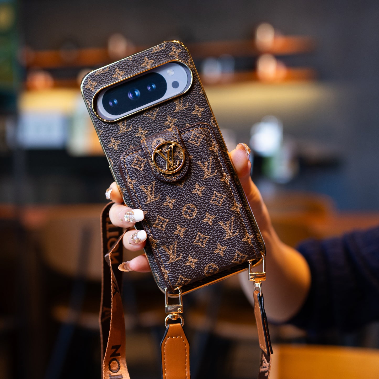 Louis Vuitton Google Pixel Iphone case With Card Holder