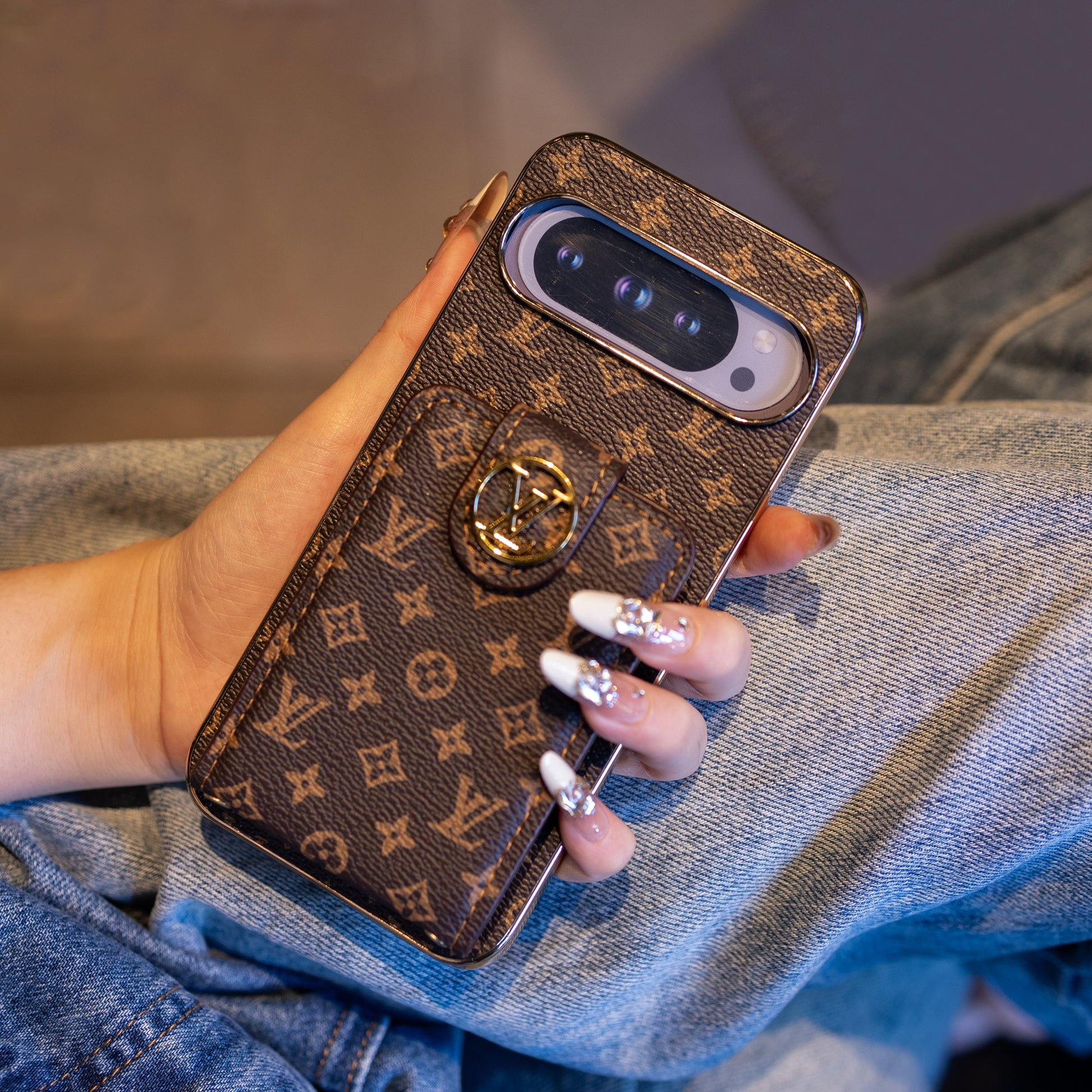 Louis Vuitton Google Pixel Iphone case With Card Holder