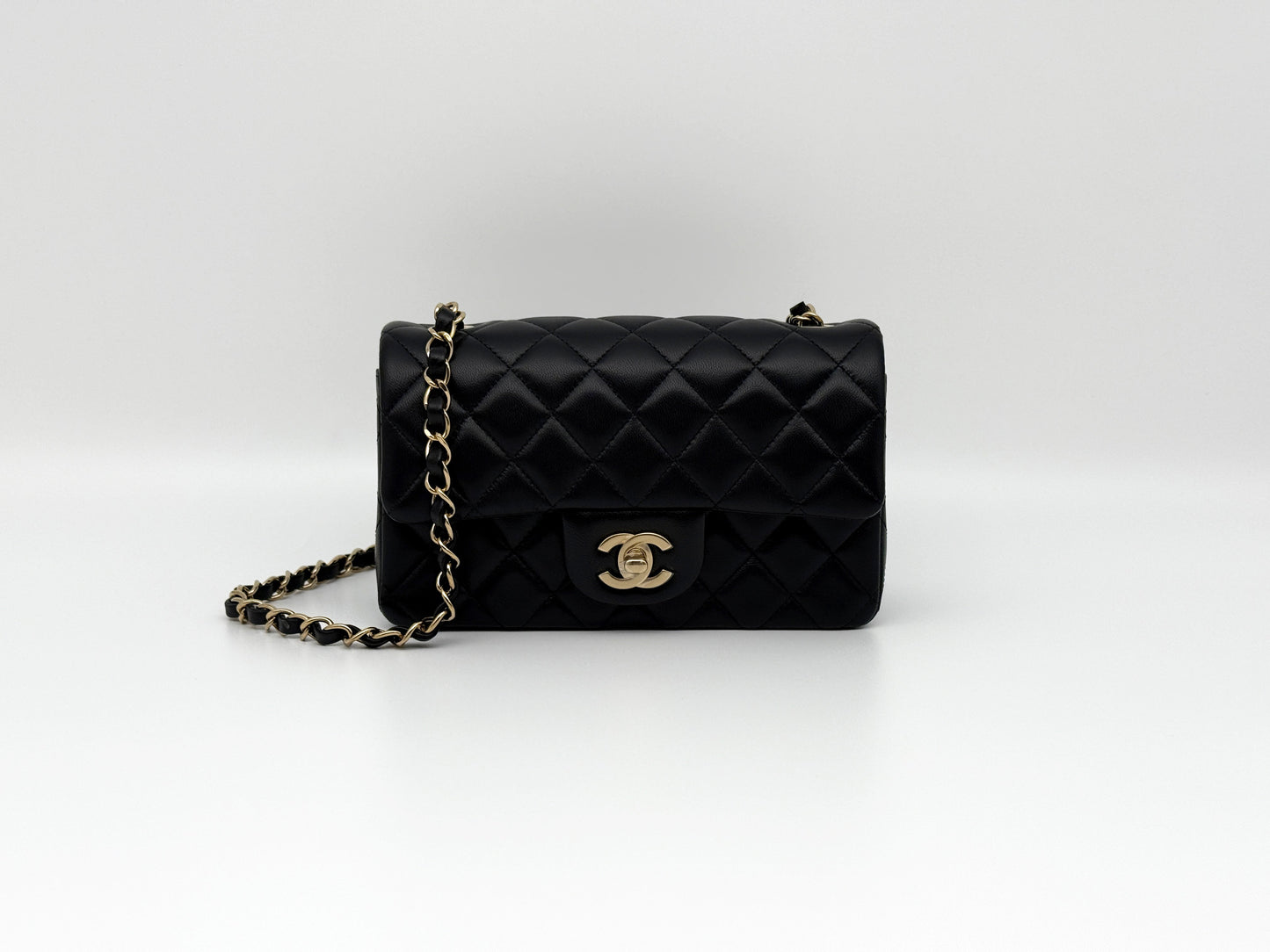 Luxury Chanel Black Mini Bag With Handle